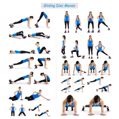 4 Piece Set, Fitness Gliding Discs - Gym Sliders, For Body Core Workout