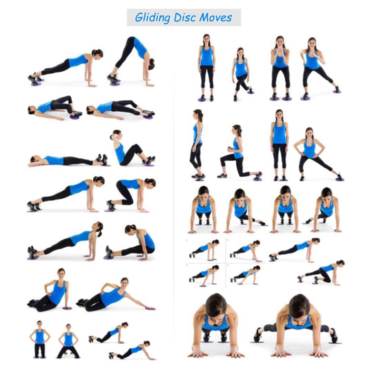 4 Piece Set, Fitness Gliding Discs - Gym Sliders, For Body Core Workout