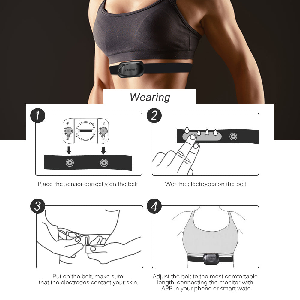 Sports Heart Rate Monitor - Smart Sensor BT 4.0 Wireless