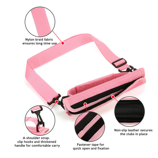 Light-weight Golf Club Carrier Bag with a Shoulder Strap