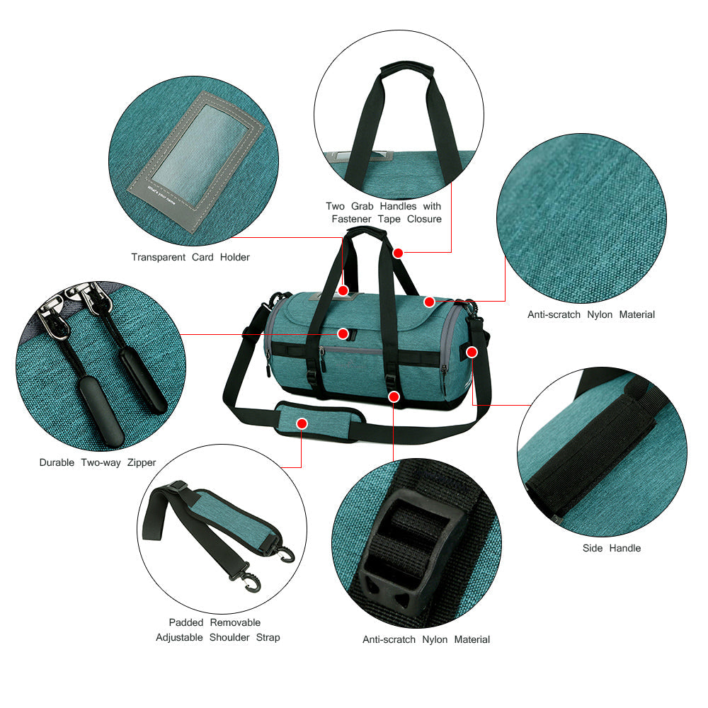 Large Gym Bag with Multiple Compartments & Shoes Storage