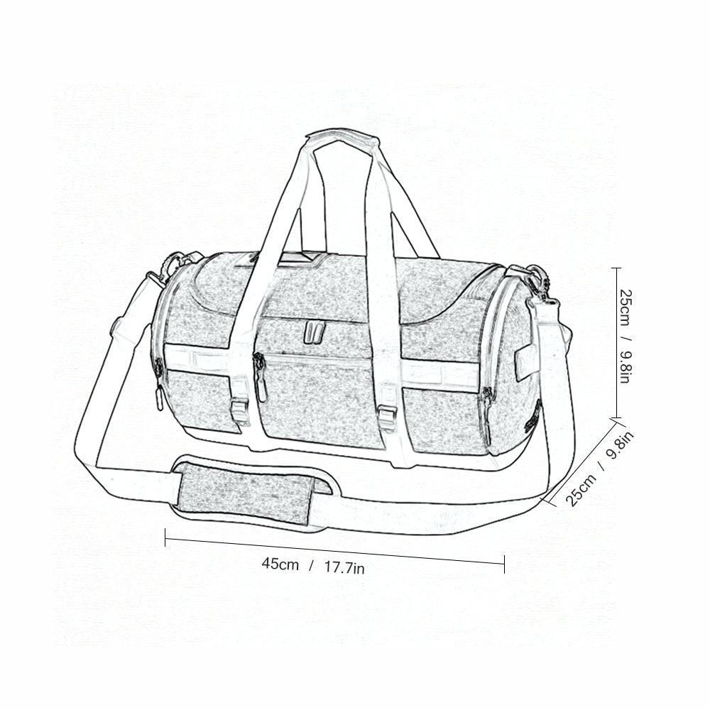 Large Gym Bag with Multiple Compartments & Shoes Storage