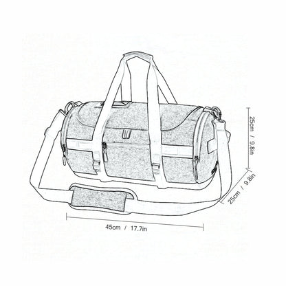 Large Gym Bag with Multiple Compartments & Shoes Storage