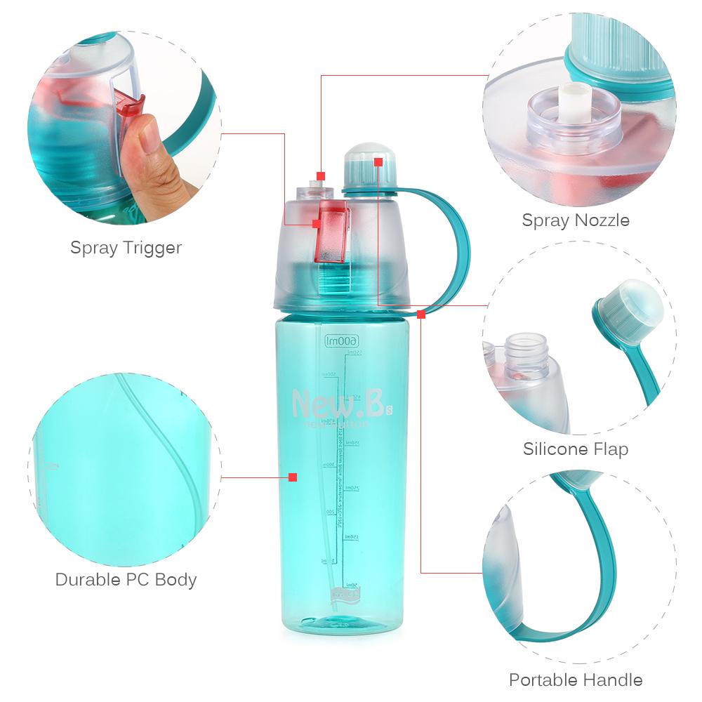 Mist Spray Water Bottle - 400 & 600 ML Sizes