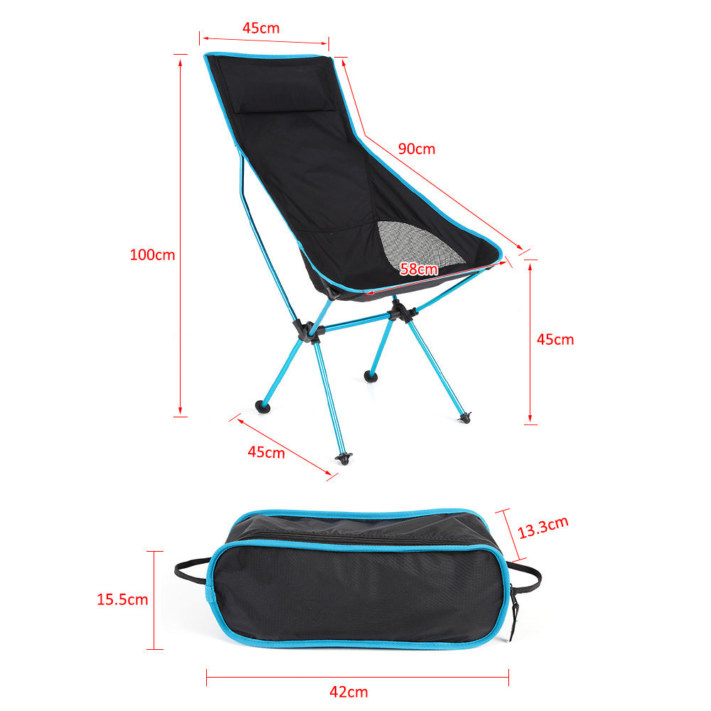 Ultra Lightweight Portable Folding Chair with a Pouch