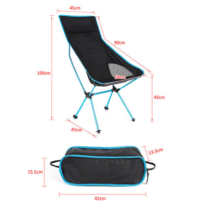 Ultra Lightweight Portable Folding Chair with a Pouch