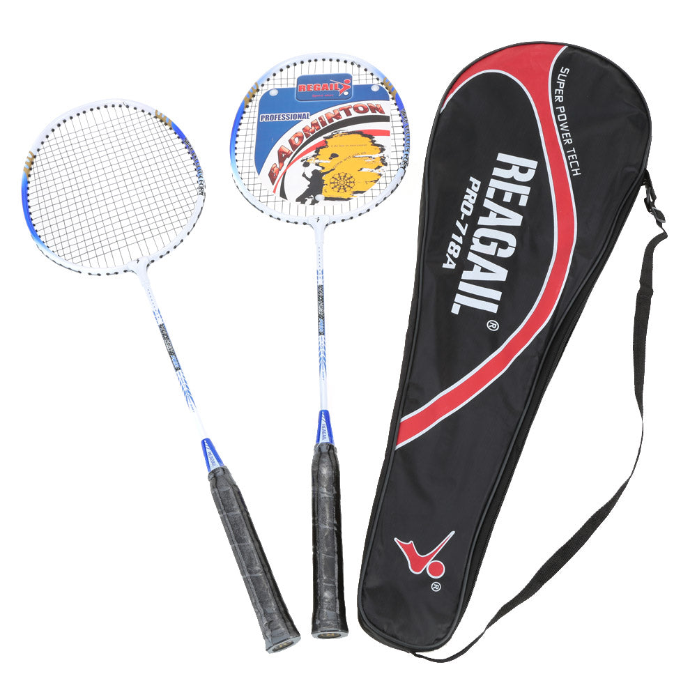 2 Lightweight Badminton Racquets with a Bag