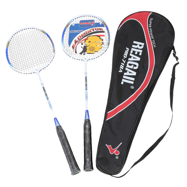 2 Lightweight Badminton Racquets with a Bag