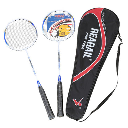 2 Lightweight Badminton Racquets with a Bag