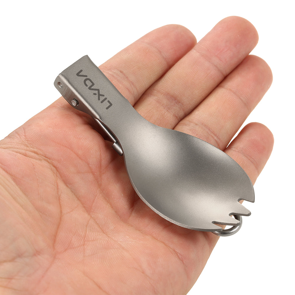 Lightweight Titanium Foldable Spork