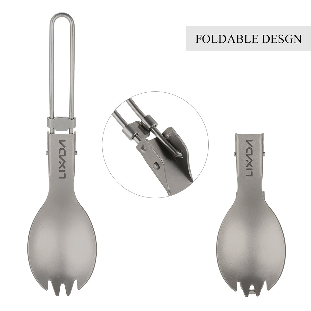 Lightweight Titanium Foldable Spork