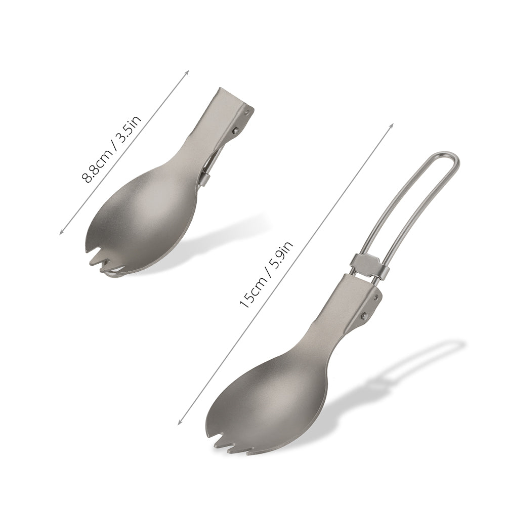 Lightweight Titanium Foldable Spork