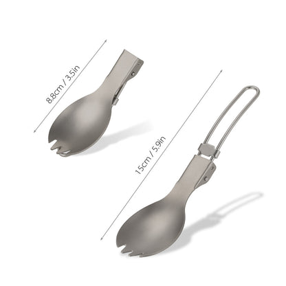 Lightweight Titanium Foldable Spork