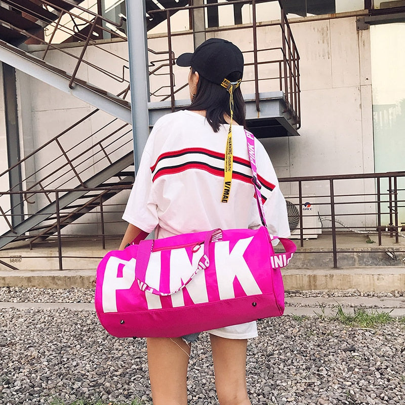 2019 Big Capacity Training Gym Bag Waterproof Sport Bag Fitness Bags Multifunction Shoulder Handbag Women