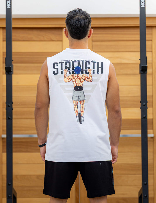Anime Oversized Tank Top Strength