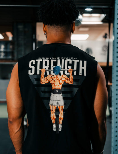 Anime Oversized Tank Top Strength